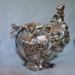 Silver Plated WMF Mermaid Wine Cooler. Circa 1900