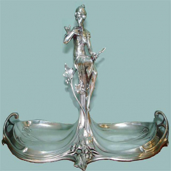Silver Plated WMF Double Fruit or Sweet Dish. Circa 1900