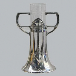 Hans Peter for Royal Zinn Pewter Secessionist Vase with...