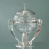 WMF Silver Plated & Cut Crystal Glass Punch Bowl. Circa 1902