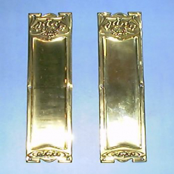 Set of Fifteen Brass Door Finger Plates. Circa 1900