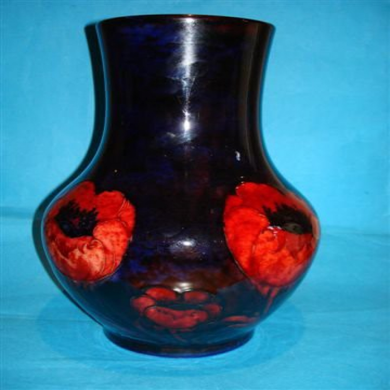 Moorcroft Pottery Large Flambre Poppy Vase. Circa 1928