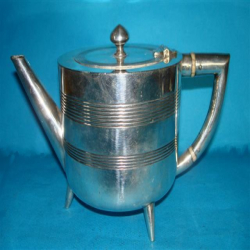 Christopher Dresser Silver Plated Tea Pot. Circa 1880