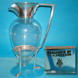 Christopher Dresser Decanter with Electroplated Fittings....