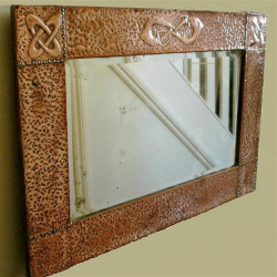 Antique Arts & Crafts Copper Mirror. Circa 1900