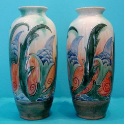 Pair of Royal Doulton by Frank Brangwyn Vases. Circa 1937