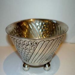 John Paul Cooper Arts & Crafts Silver Bowl. London 1931