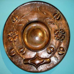 Copper Arts & Crafts Charger. Possibly Birmingham Guild....