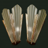 French Art Deco Pair of Glass Wall Lights. Circa 1925