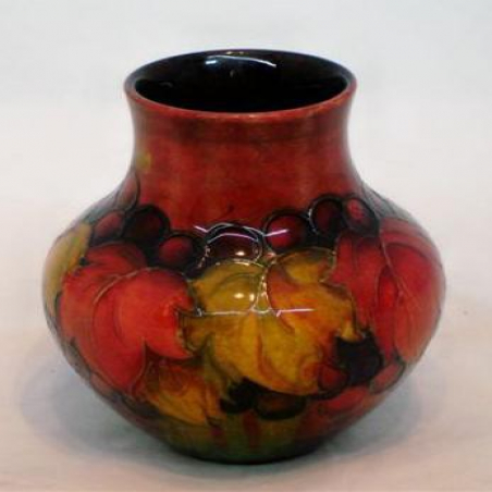 William Moorcroft Leaves and Berries Flambe Vase. Circa 1930