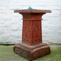 Arts & Crafts Terracotta Sundial in the Manner of Compton Pottery
