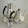Silver Plated Four Piece Tea Set by Einar Cohr. CIrca 1960