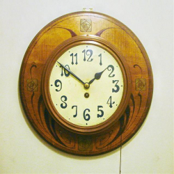 Antique Secessionist German Wall Clock Eight Day Movement