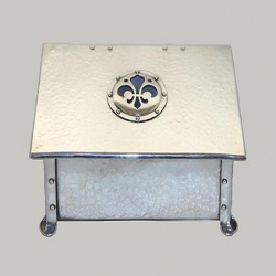 Arts & Crafts Silver Plated Hammered Box. Circa 1900