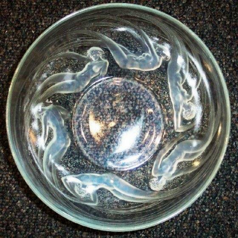Ondines Bowl Signed R Lalique. France. Circa 1930