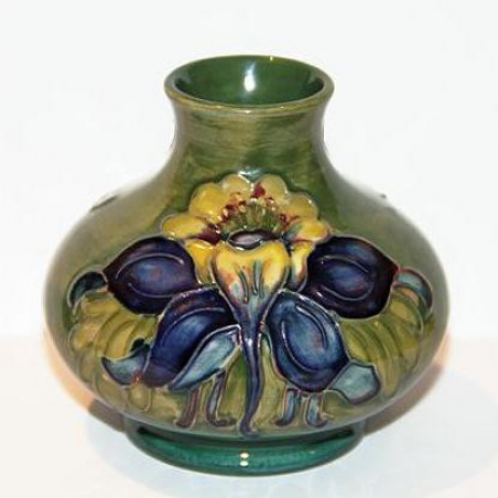 Walter Moorcroft Columbine Pattern Vase. Circa 1955
