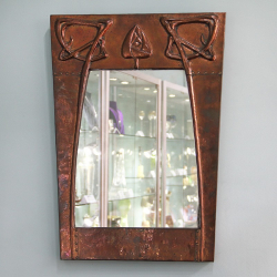 Arts & Crafts Copper Wall Mirror with Original Mirror....