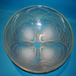 R. Lalique Cocquilles Glass Bowl. Signed R. Lalique