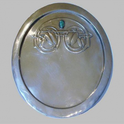 Archibald Knox for Liberty & Co Pewter Tray with Turquoise Inset (c.1903)