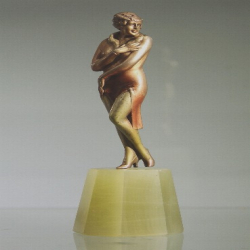 Josef Lorenzl Bronze Figure on Onyx Base. Circa 1935