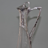 Silver Plated Secessionist Claret Jug with Original Crystal Cut Glass Liner