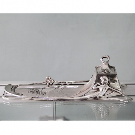 WMF Silver Plated Maiden Ink Stand. Circa 1900