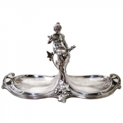WMF Art Nouveau Silver Plated Double Fruit or Sweet Dish