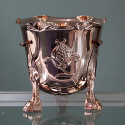 Arts and Crafts Copper Jardiniere with Stylised Flowers...