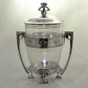 Austrian Silver Plated Punch Bowl with Original Cut Glass Liner