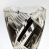 Karl Palda Bohemian Art Deco Clear and Black Enameled Vase