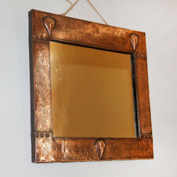 Arts and Crafts Copper Mirror Attributed to Liberty & Co