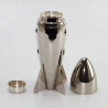 Silver Plated Mid Century Rocket Shaped Cocktail Shaker
