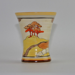 Clarice Cliff Bizarre Coral Firs Vase No 572