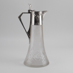 WMF Silver Plated Claret Jug with Original Cut Glass Liner