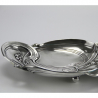 Art Nouveau Silver Plated Sweet Dish with Flowing Maiden Head Handle