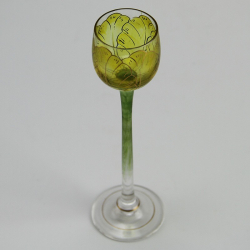 Theresienthal Green Art Nouveau Glass
