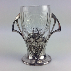 WMF Silver Plated Celery Stand with Original Cut Crystal Glass Liner