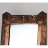 Arts and Crafts Copper Mirror with Raised Arrow-Topped Details