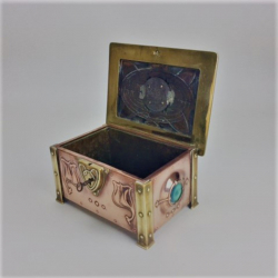McVities and Price Arts and Crafts Copper and Brass Casket