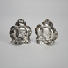 WMF Pair of Art Nouveau Silver Plated Maiden Profile Menu Holders
