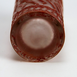 R Lalique Red Enameled Glass Atomiser Perfume Bottle