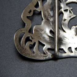 Silver Arts and Crafts Buckle Depicting Viking Longboats