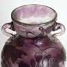 Emile Gallé, Nancy Large and Rare Art Nouveau Fire Polished Cameo Glass Vase