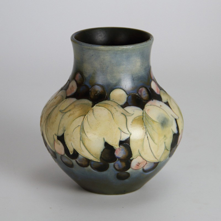 William Moorcroft Baluster Vase with Leaves and Berries Pattern