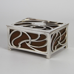 WMF Art Nouveau Silver Plated Filigree Box with Cedar...
