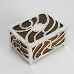 WMF Art Nouveau Silver Plated Filigree Box with Cedar Wood Lining