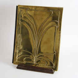 Art Nouveau Brass Bound Document Folder with Art Nouveau...