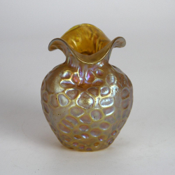 Loetz Art Nouveau Diaspora Vase on Yellow Ground with...