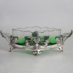 WMF Art Nouveau Silver Plated Flower Dish with Original...