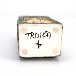 Troika Coffin Vase Decorated by Avril Bennett